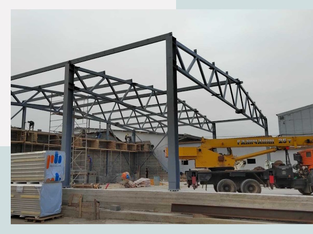 Строительство цехов в Кохме