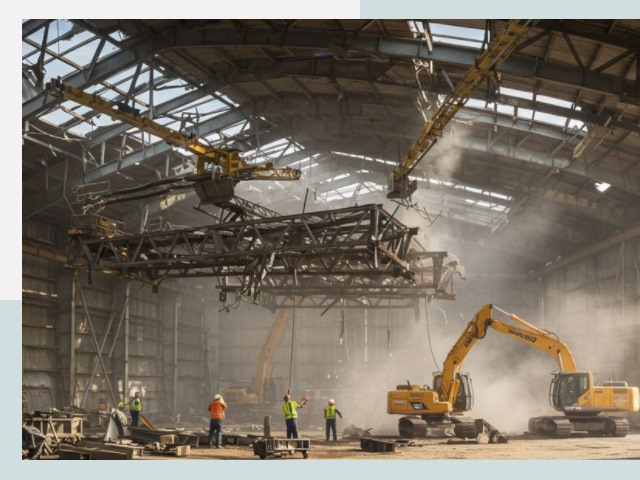 Демонтаж ангаров в Кохме от 623 руб. за м²